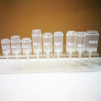 Récipients réutilisables en plastique transparent Push Pop pour gâteaux Push Pops Shooters avec couvercle pour moule à crème glacée pour dessert