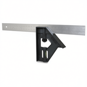 Herramienta Multiusos para Trabajo en Equipo, Regla de Acero de 12 Pulgadas con Nivel y Abrazadera de Bloqueo para Trabajos en Madera y Metal - Product Image 2