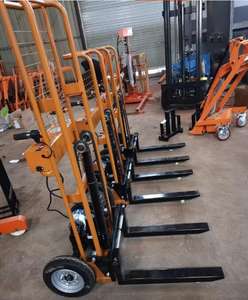 हाइड्रोलिक पंप जैक छोटे हाथ फोर्कलिफ्ट 400 किलो पोर्टेबल मैनुअल पैलेट स्टेकर - Product Image 3