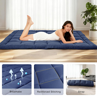 Matelas de sol japonais Futon, 4 pouces d'épaisseur, mousse 5 couches, pliable, écologique, design moderne, pour hôpital, hôtel, tatami