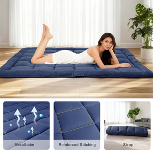 Futón Japonés para Piso, Colchón de Espuma de 4 Pulgadas de Grosor, 5 Capas, Enrollable, Plegable, Ecológico, Diseño Moderno para Uso en Hospitales <span class=keywords><strong>y</strong></span> Hoteles, Tatami - Product Image 4