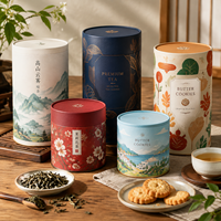 Boîte cylindrique en papier personnalisée, jetable et recyclable, pour emballage écologique de thé, café, bougies et cadeaux de luxe – Vente en gros