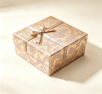Boîte cadeau rigide magnétique personnalisée de luxe, écologique, faite à la main, avec ruban et estampage à chaud pour emballage cosmétique et de mariage