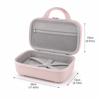 Valise de Maquillage en PVC de 14 Pouces, Durable et Tendance, avec Fermeture Éclair, Légère, pour Voyage, Bagage Cabine, Boîte à Code – Vente en Gros