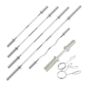 Olymp Bar Barbell Bar Electroplate Professional Gym Fitness Equipment 1.2/1.5/1.8/2.2m Weight Lifting Barbell Bar Set