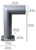 Adaptateur de montage mural 60mm pour lampadaire mural