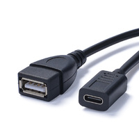 Câble OTG 2-en-1 Type-C avec connecteurs USB-A/USB-C, adaptateur rechargeable PD10W pour le streaming en direct et l'utilisation de cartes son
