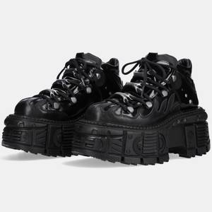 Scarpe da Donna Taglia Grande 4144, Stile Retrò Spagnolo Punk, Suola Spessa con Piattaforma, Suola in Schiuma, Allacciatura, Tacco Altissimo, Punta Rotonda, Casual - Product Image 2