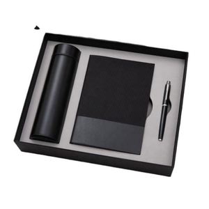Customizable Red PU Leather Notebook Thermos Cup Gift Set Wholesale Promotional Luxury Business Pen Water Bottle <b>Journal</b> Set - Product Image 2