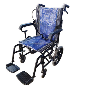 Xách tay Trọng lượng nhẹ Gấp Thép Xe lăn có thể ngả CE ISO chứng nhận cho bệnh nhân khuyết tật phục hồi chức năng thể chất gãy xương - Product Image 1
