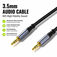 Câble audio Hi-Fi 3,5 mm blindé en cuivre pur, mâle-mâle, plaqué or, pour haut-parleur de voiture, casque, ordinateur portable