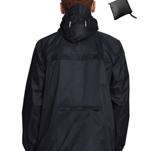 Packable Lightweight <b>Waterproof</b> Running Rain <b>Jackets</b> Breathable Custom Print Logo Outdoor Hiking Clothing Stand Zipper - Product Image 5