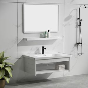 Modern floating bathroom cabinet cosmetic <b>mirror</b> suitable <b>for</b> bathroom daily cosmetic storage box - Product Image 4