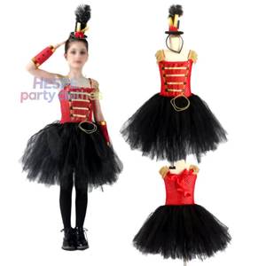 Costume de la Fête des Enfants HP pour fille, Robe Tutu Casse-Noisette Rouge et Noir, Jupe Tutu Festive à Bretelles en Dentelle, Tunique + Bandeau - Product Image 1