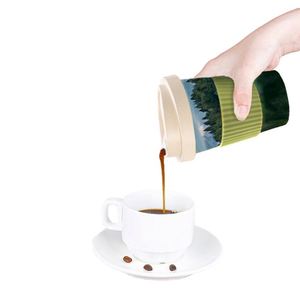 แก้วน้ำและแก้วกาแฟใยไผ่แบบพกพา ปี 2025 เป็นมิตรกับสิ่งแวดล้อม พร้อมปลอกกันลื่น สำหรับเด็ก ใช้กลางแจ้งได้ - Product Image 3