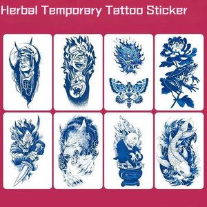 Nuevo Tatuaje Temporal de Hierbas con Impresión por Transferencia de Agua, Impermeable, de Larga Duración, con Formas Geométricas, Tatuaje Corporal Temporal de Plantas Naturales - Product Image 4