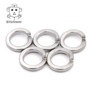 12 #5/16 1/4 3/8 Stainless Steel SS304 SS316 inci musim semi heliks Split Ring mesin cuci