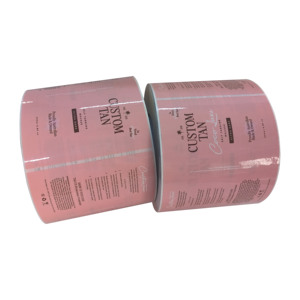 Glossy Shiny Waterproof <strong>Sticker</strong> Customized Cosmetic Self <strong>Tanning</strong> Sun Cream Bottle Packaging Label UV Proof Private <strong>Sticker</strong> - Product Image 1