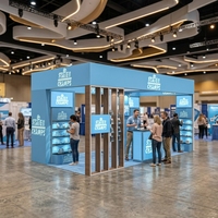 Stand d'exposition portable en tissu rétroéclairé SEG en aluminium 10x20 personnalisé pour salon professionnel
