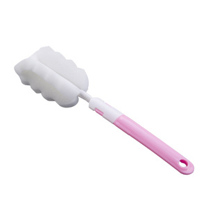 Long Handle Sponge Cup <b>Brush</b> Blue Foldable <b>Cleaning</b> <b>Brush</b> For Cup And Bottle - Product Image 4