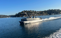 Bateau à pontons en aluminium soudé sur mesure de 23 pieds (7 m) certifié CE pour la navigation, le sport, le divertissement, la pêche et les excursions