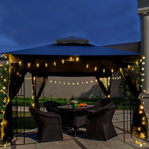 10x10 Modern OEHOME Outdoor Patio Gazebo <b>Canopy</b> Tent Ventilated Double <b>Roof</b> Detachable Mosquito Netting Outdoor Furniture - Product Image 5
