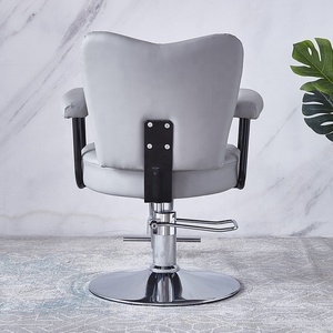 Grande Antico Usato di Vendita A Buon Mercato Parrucchiere Materiale Spugna Grigio/Rosa Sedia Da Barbiere Attrezzature Per Saloni di Capelli Per Negozio di Unghie - Product Image 4