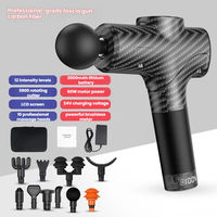 Pistolet de massage vibrant à percussion pour tissus profonds, OEM ODM, 2*2500mAh, moteur à brosse électrique sans fil, 10 têtes de massage, autonomie 4-6h