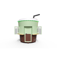 Chariot de Restauration Mobile Thème Fraise et Chocolat pour la Découpe de Fruits Frais et la Préparation de Chocolat Chaud – Idéal pour Événements Festifs et Traiteur