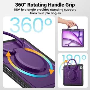 Fonction d'empreintes digitales 360 rotatif pliable Kickstandfor <span class=keywords><strong>iPad</strong></span> 11th 2025 étui pour tablette pour <span class=keywords><strong>iPad</strong></span> Pro 13 étui pour AIR 11 10.<span class=keywords><strong>9</strong></span> - Product Image 5