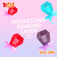 Bonbons en gros, étiquette privée personnalisée, bonbons halal, bonbons aux saveurs de fruits mélangés, bonbons en forme de rouge à lèvres, sucettes diamant, bonbons pour enfants, jouet OEM