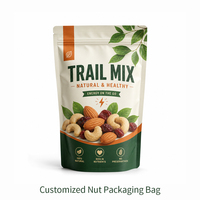 Op maat bedrukte aluminiumfolie stand-up zipzakken voor noten, trailmix en snacks, hersluitbaar