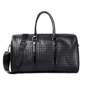 Sac de voyage tissé de style coréen, sac à bandoulière en tissu Oxford noir pour hommes et femmes, sac de voyage de loisirs imperméable et résistant à l'usure - Product Image 2