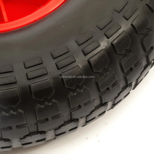 <span class=keywords><strong>Rueda</strong></span> sólida de 13 pulgadas y neumático de PU 4,00-6 a prueba de pinchazos <span class=keywords><strong>Carretilla</strong></span> de diámetro de <span class=keywords><strong>16mm</strong></span> <span class=keywords><strong>Rueda</strong></span> de espuma de PU - Product Image 4