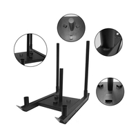 Nuevo Diseño Trineo de Gimnasio Multifunción para Fitness, Trineo de Empuje y Arrastre de 4 Postes para Entrenamiento de Fuerza
