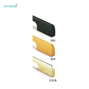 Pegangan lemari pakaian minimalis Italia bebas Slot pegangan laci pintu lemari tembus atas aluminium Aloi - Product Image 3
