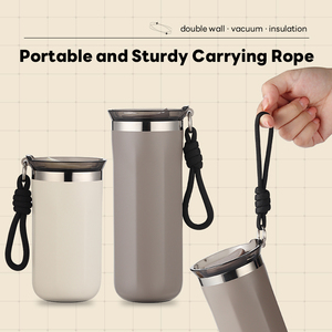 350ml 500ml xách tay thép không gỉ đôi tường chân không Nhiệt Cách Nhiệt Du Lịch thẳng cốc Cà Phê Cốc Cốc có nắp - Product Image 3