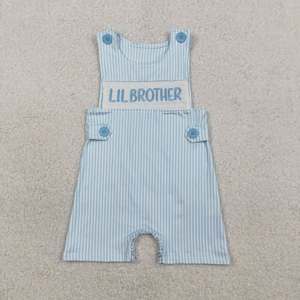 Tenues assorties pour frères et sœurs, barboteuse à volants pour bébé fille et garçon, « Petit frère et petite sœur » - Product Image 4