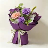 Boîte cadeau de bouquet de fleurs éternelles naturelles préservées faites à la main, longue durée (3-5 ans), pour la Saint-Valentin et la décoration de remise de diplôme