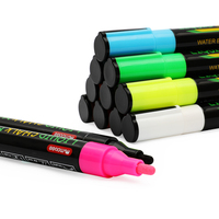 Marqueur à craie liquide Mobee P-566C 12 couleurs Prix d'usine Stylo à fenêtre Stylos à craie liquide effaçables pour tableau d'écriture LED