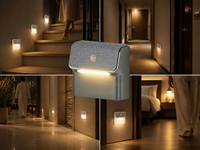 Lampe murale rechargeable à capteur de lumière LED pour la maison, l'hôtel, le couloir, l'escalier, la salle de bain LDN0001-23-1