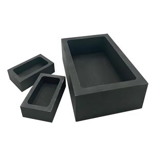 Boîte en <span class=keywords><strong>graphite</strong></span> haute densité personnalisée en usine pour la fusion des métaux