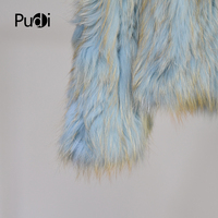 Manteau chaud en fourrure de renard véritable pour femme, nouvelle mode hiver 2020, veste en tricot bleu clair, pulls avec capuche, manteaux CT812