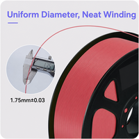 Filament PLA à faible odeur, 1,75 mm, bobine de 1 kg, pour impression 3D domestique sur ordinateur de bureau