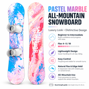 Tabla de Snowboard Snow Warrior Rosa y Azul con Gráficos para Mujer, para Todo Tipo de Montaña, 145-148 cm - Product Image 2