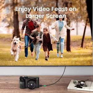 <span class=keywords><strong>Adaptateur</strong></span> de câble Micro <span class=keywords><strong>HDMI</strong></span> vers <span class=keywords><strong>HDMI</strong></span> UGREEN 4K 60Hz <span class=keywords><strong>Ethernet</strong></span> Audio Effet 3D Micro HD vers HD Câble Mâle vers Mâle pour GoPro Sony - Product Image 3