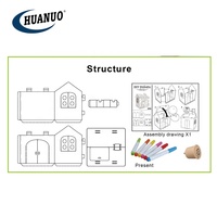 Maison de jeu en carton 3D, jouet éducatif créatif pour enfants, maison à dessiner et à gribouiller, bricolage