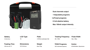 पीठ दर्द से राहत संयोजन थेरेपी उपकरण के लिए ट्विन स्टिम डिजिटल टेन्स यूनिट ईएमएस मांसपेशी उत्तेजक - Product Image 5
