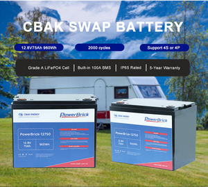 CBAK 12.8V LiFePO4 리튬 철 배터리 모듈 2000 사이클 IP56 스왑 배터리 팩 75Ah 300Ah 용량 2000 사이클 배터리 팩 - Product Image 3