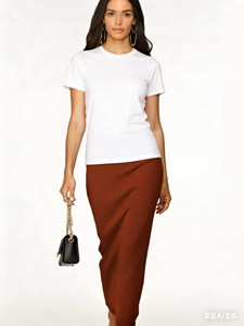 عالية الجودة مساء حزب السيدات صالح سليم نصف طول تنورة طويلة - Product Image 2